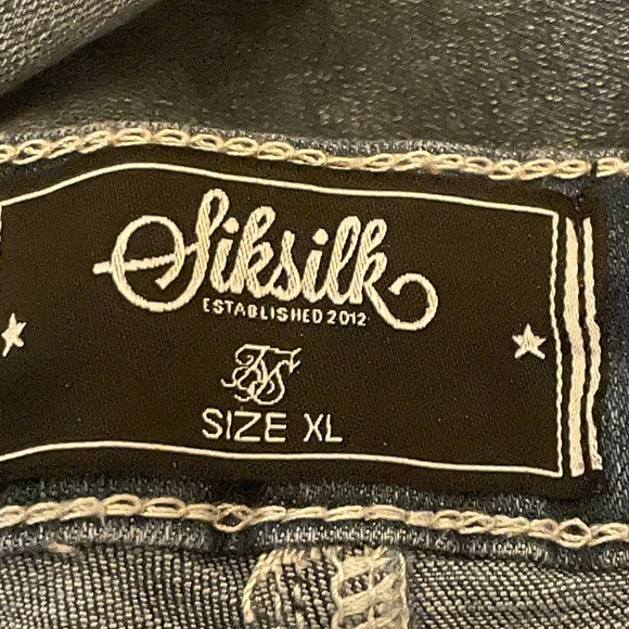 Sik Silk Distressed Follow The Movement Button Fly Jeans Size XL 34x29 - Picture 10 of 13